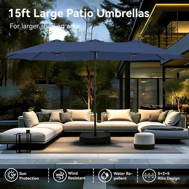 PanoramaShade 15ft Extra-Wide Patio Umbrella
