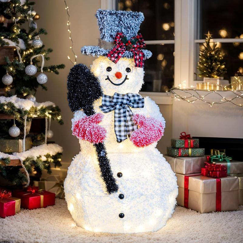 3ft Lighted LED Snowman Decor