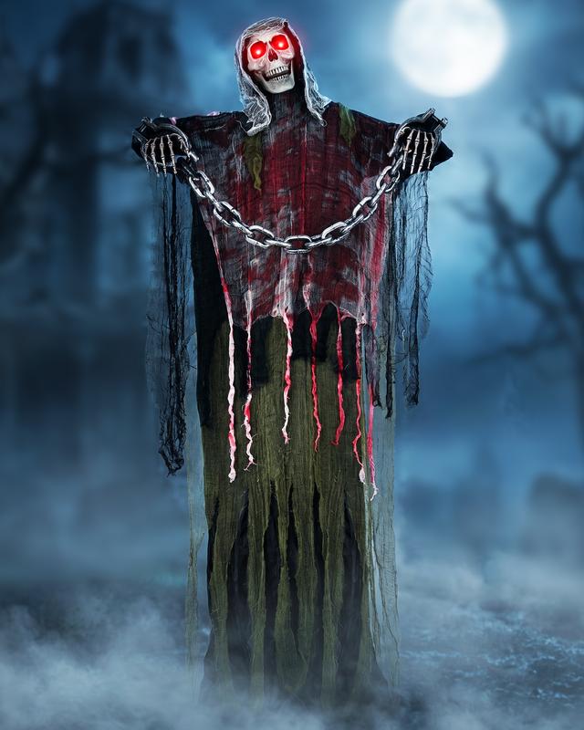 6FT Life-Size Animated Halloween Skeleton Ghost