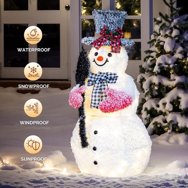 3ft Lighted LED Snowman Decor
