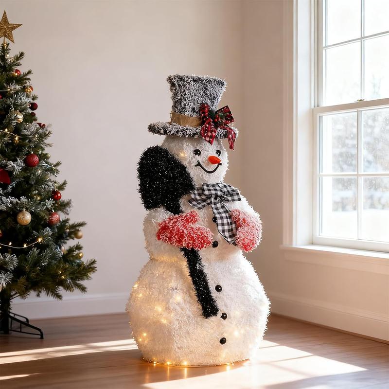 3ft Lighted LED Snowman Decor