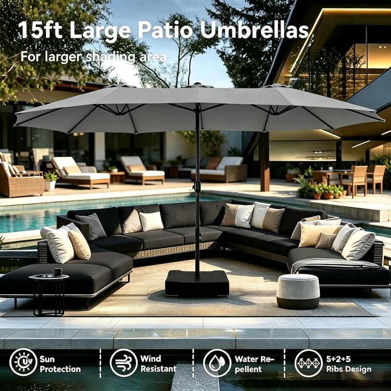 PanoramaShade 15ft Extra-Wide Patio Umbrella