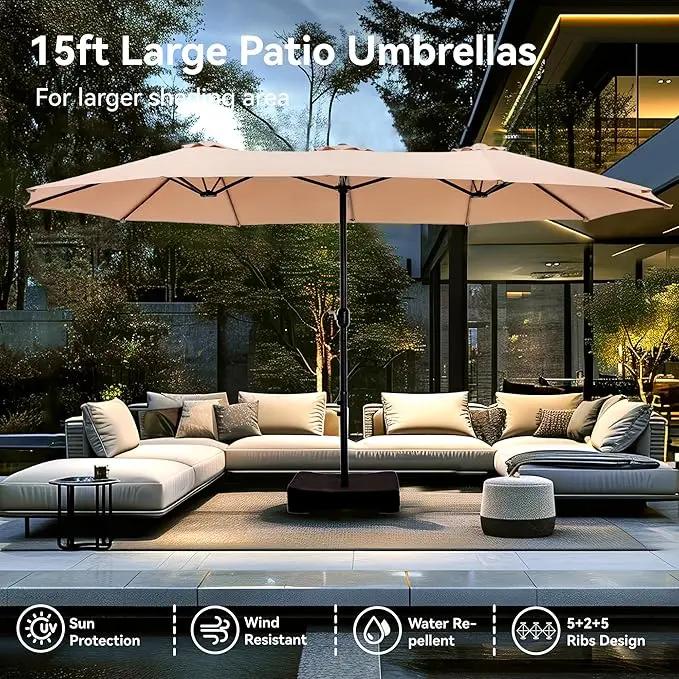PanoramaShade 15ft Extra-Wide Patio Umbrella